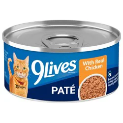 9Lives Paté Wet Cat Food with Real Chicken, 5.5 oz Can