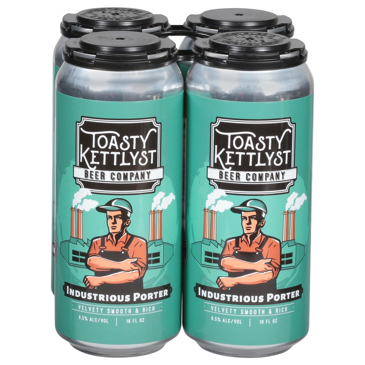 slide 2 of 4, Toasty Kettlyst Beer Company Industrious Porter Beer 4 - 16 fl oz Cans, 4 ct; 16 oz