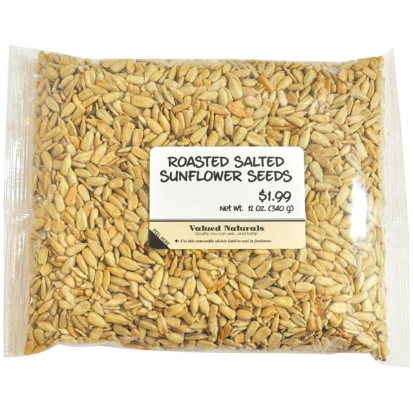 slide 1 of 1, Valued Naturals Roasted Salted Sunflower Seeds Prepriced, 12 oz