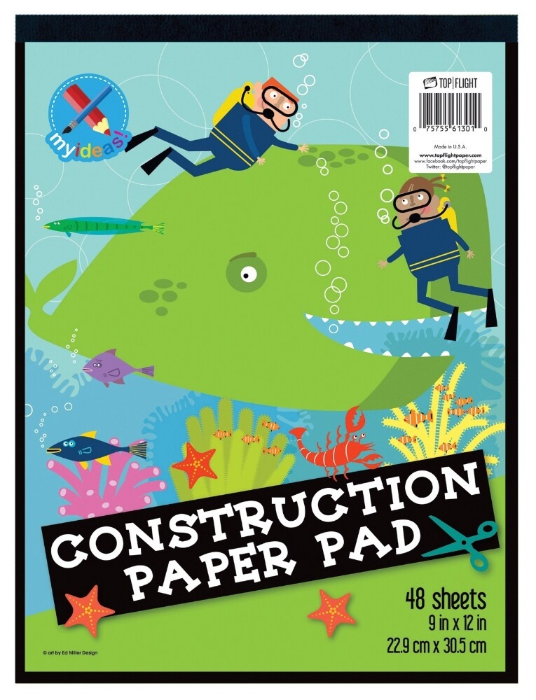 slide 1 of 1, Top Flight Construction Paper Pad, 1 ct