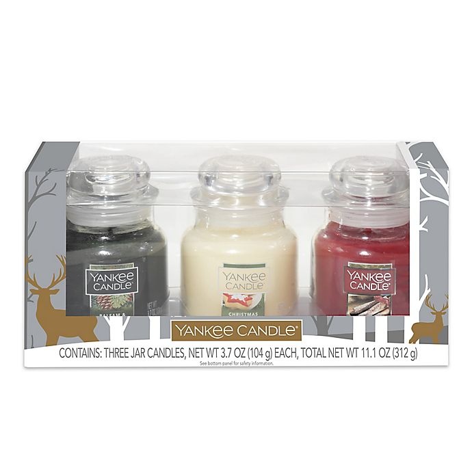 slide 1 of 1, Yankee Candle Housewarmer Holiday Small Classic Jar Candle Gift Set, 3 ct