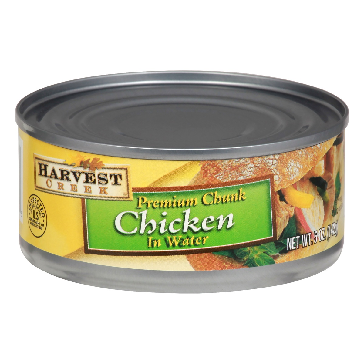 slide 1 of 1, Harvest Creek Premium Chunk Chicken White/Dark in Water, 5 oz