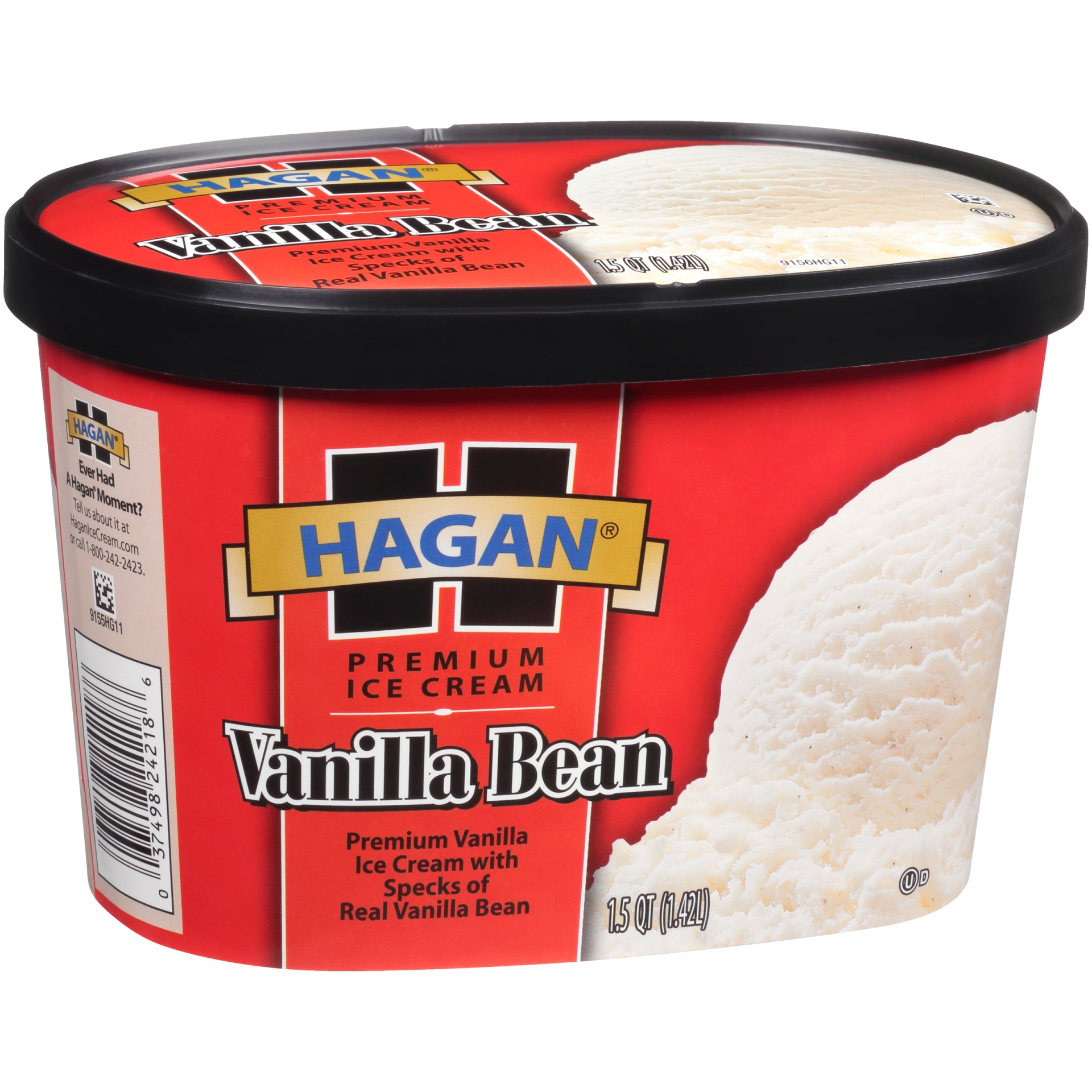 slide 2 of 7, Hagan Vanilla Bean Premium Ice Cream, 1.5 qt