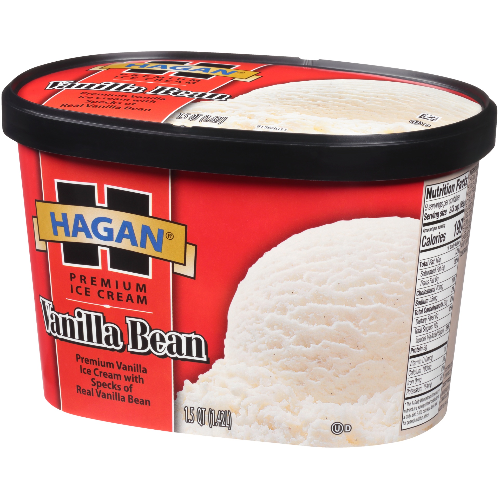 slide 3 of 7, Hagan Vanilla Bean Premium Ice Cream, 1.5 qt