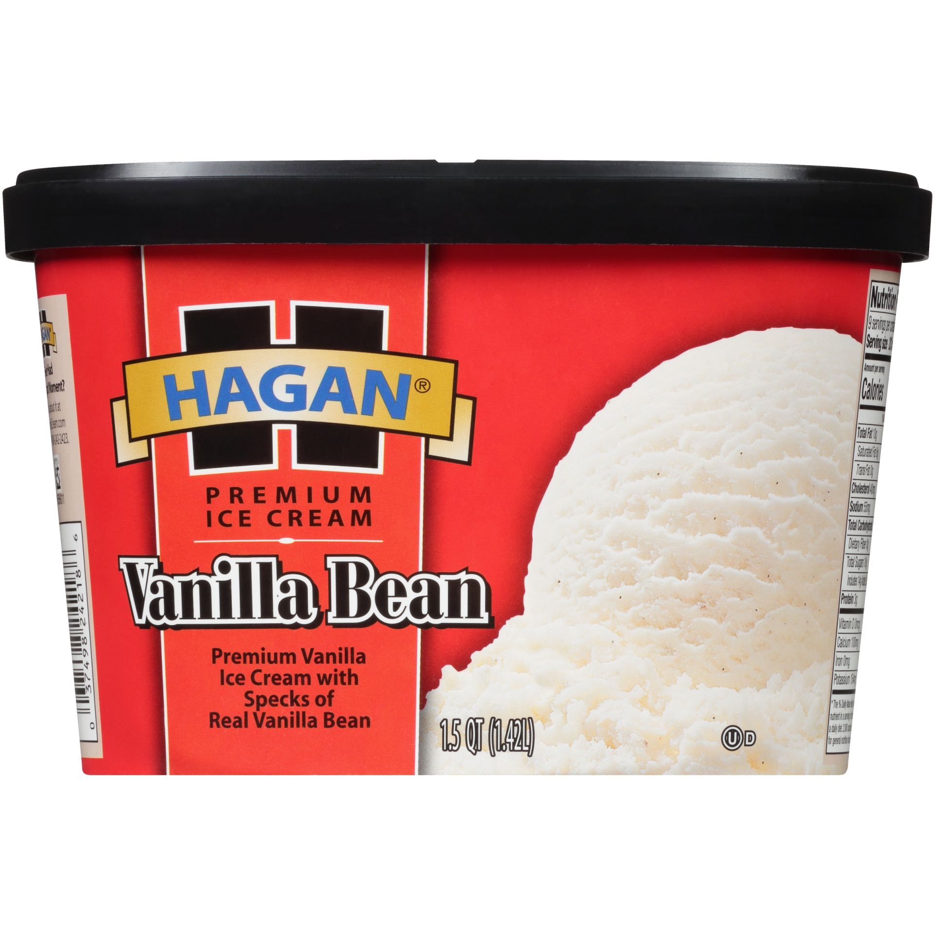 slide 4 of 7, Hagan Vanilla Bean Premium Ice Cream, 1.5 qt