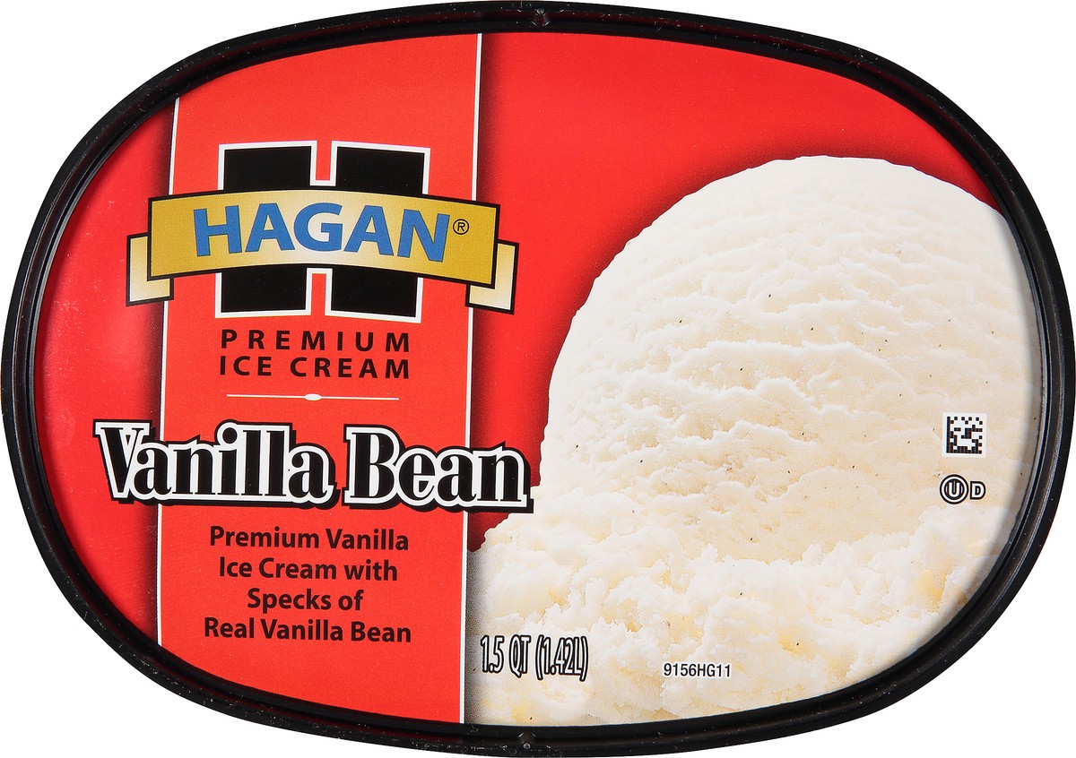 slide 3 of 10, Hagan Vanilla Bean Premium Ice Cream 1.5 qt. Tub, 1.42 liter