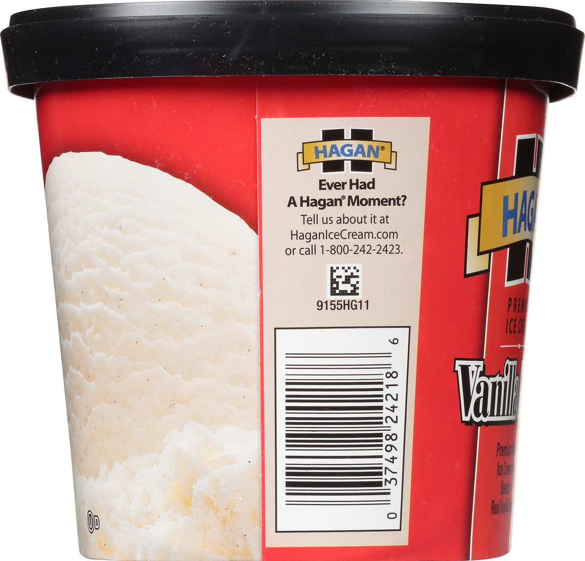 slide 10 of 10, Hagan Vanilla Bean Premium Ice Cream 1.5 qt. Tub, 1.42 liter