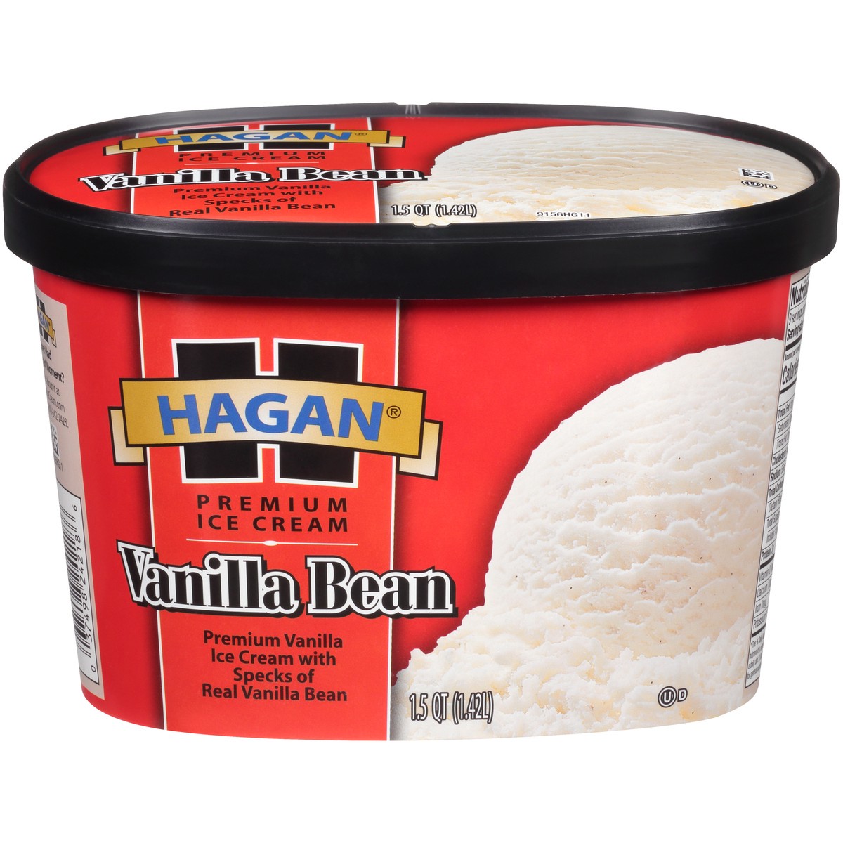 slide 1 of 10, Hagan Vanilla Bean Premium Ice Cream 1.5 qt. Tub, 1.42 liter