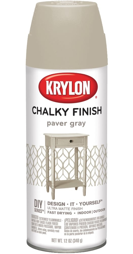 slide 1 of 1, Krylon Chalky Matte Finish Paint - Paver Gray, 12 oz