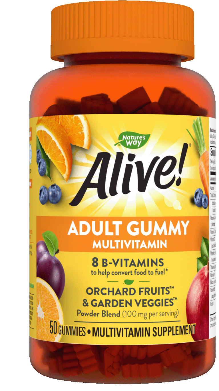 slide 1 of 4, Alive! Alive Multivitamin Gummies Adult, 50 ct