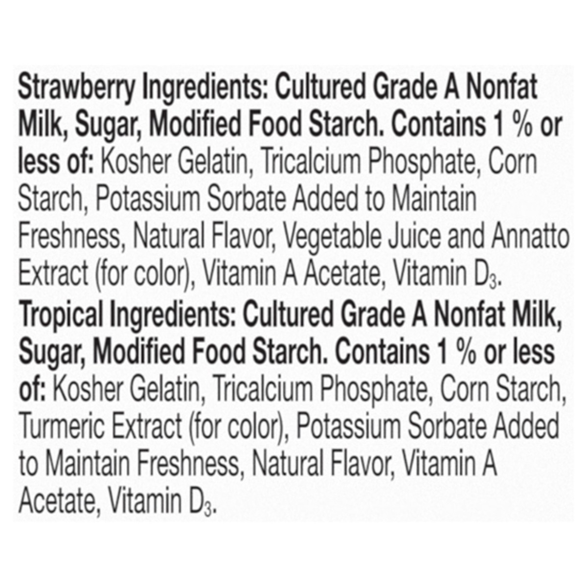 slide 2 of 14, Yoplait Go-Gurt Bright Yogurt, Fat Free, Tropical Sunglow, Strawberry Razzamatazz, 8 - 2 oz, 8 ct