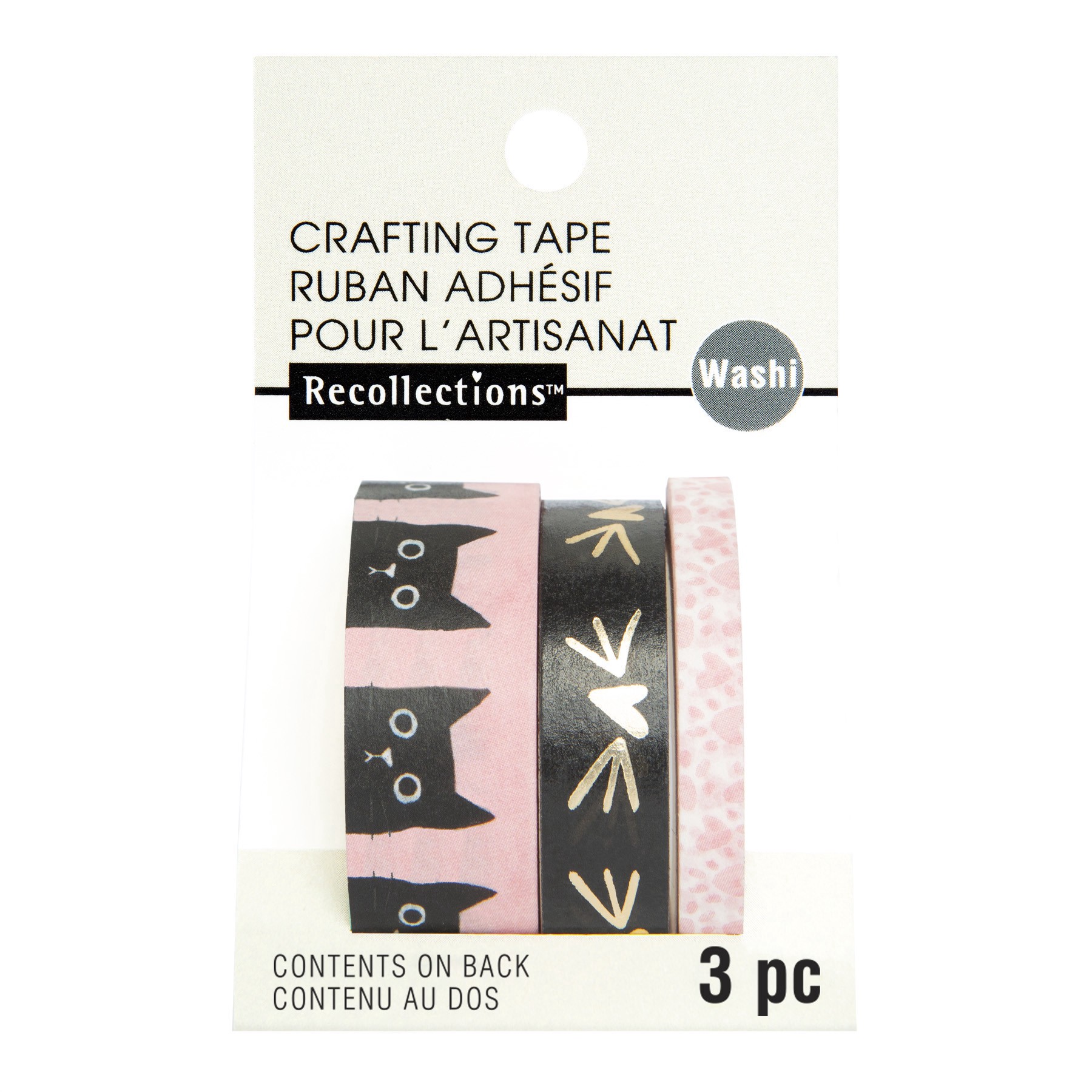 slide 3 of 4, Cat Washi Tapes By Recollections, 15mm x 10 yd