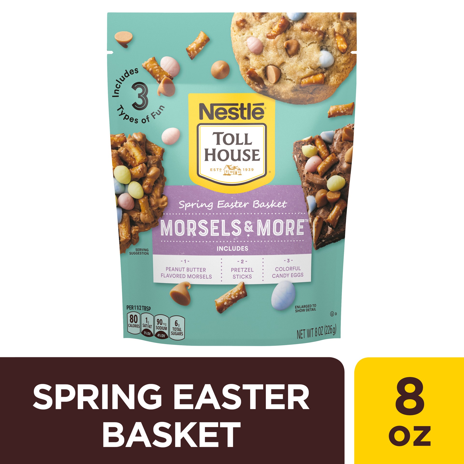 slide 1 of 4, Toll House Spring Easter Basket Morsels & More Easter Candy Mix, 8 oz