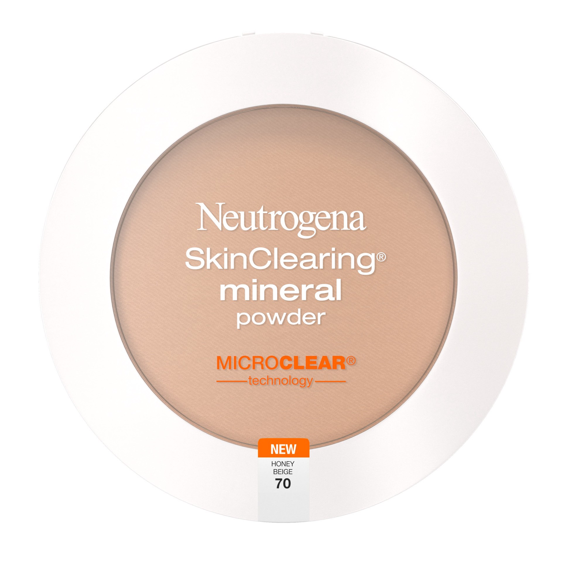 slide 1 of 5, Neutrogena SkinClearing Mineral Powder, Honey Beige 70, .38 Oz, 0.38 oz