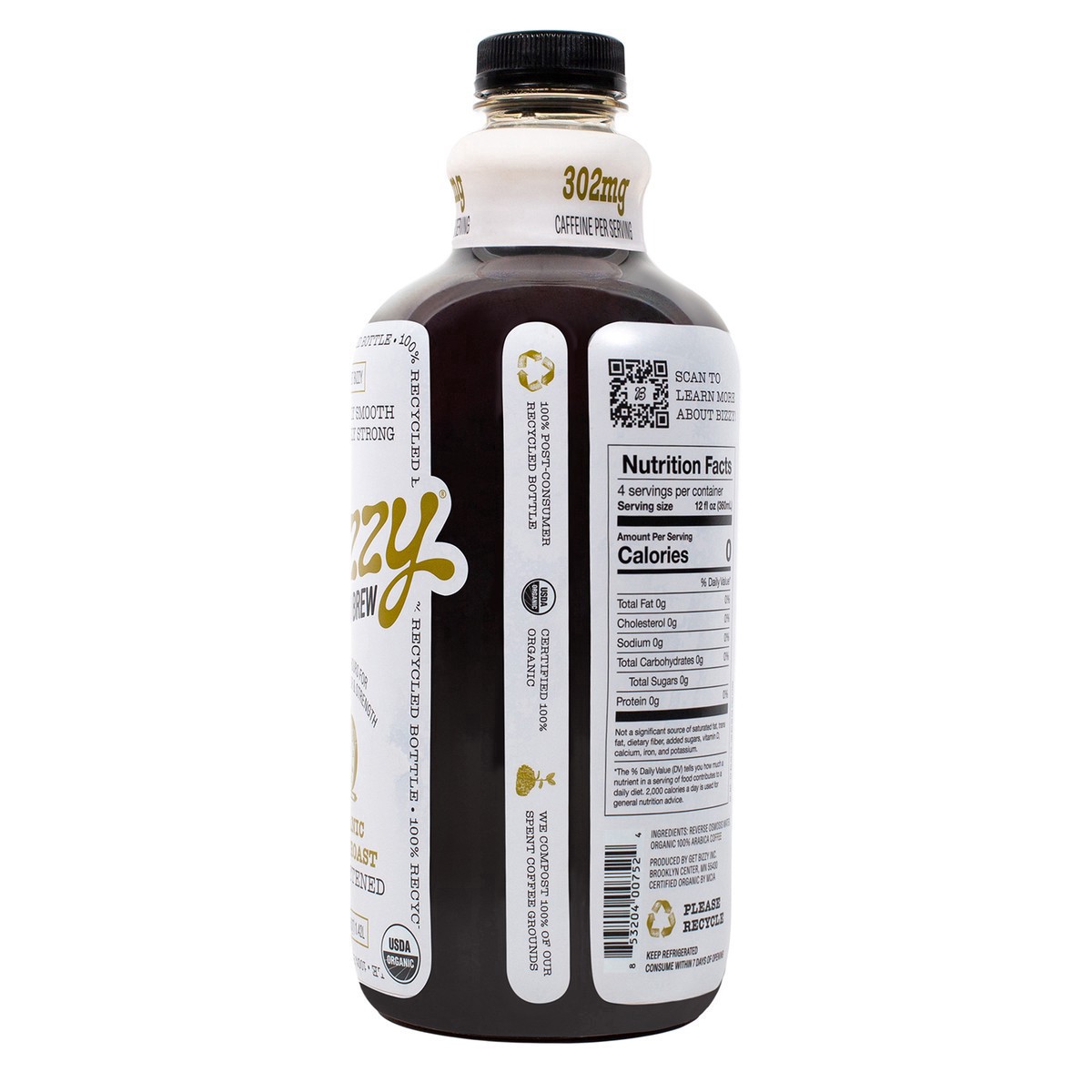 slide 3 of 3, Bizzy Coffee Coffee, Organic, Light Roast, Cold Brew, 