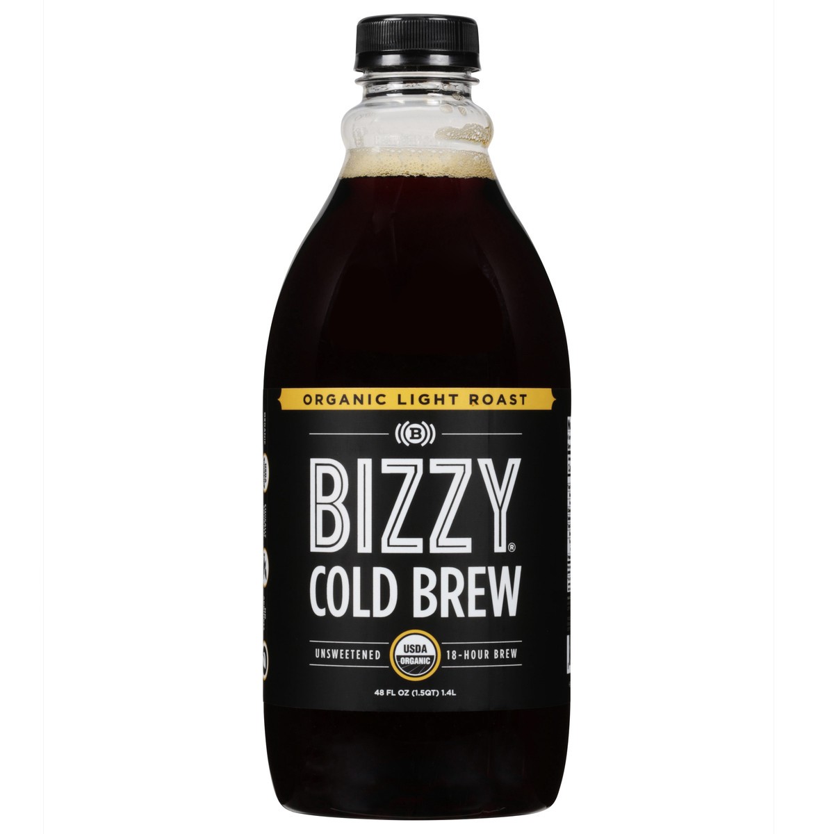 slide 1 of 1, Bizzy Coffee USDA Organic 48oz Ready to Drink Light Roast, 48 fl oz