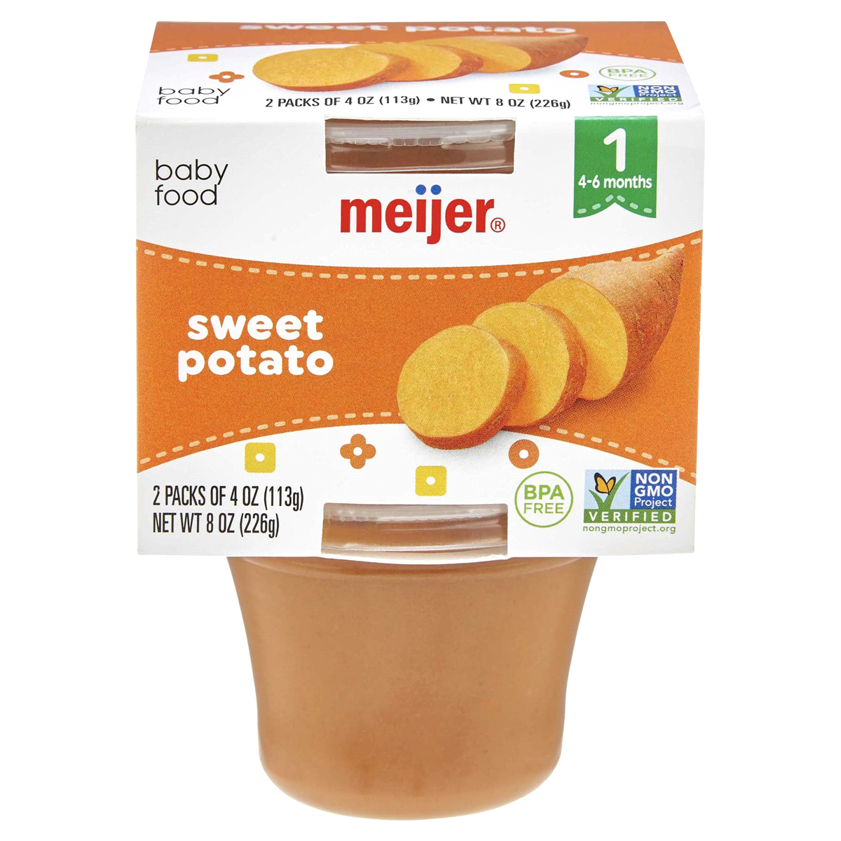 slide 1 of 5, Meijer Baby Food Sweet Potato of, 2 ct, 4 oz