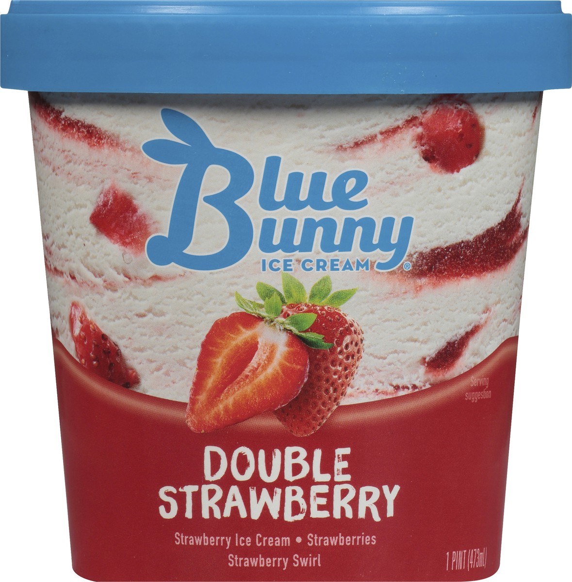 slide 8 of 10, Blue Bunny Double Strawberry Ice Cream 1 pt, 1 pint