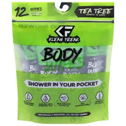 Klean Freak Body Tea Tree Wipes 12 Each