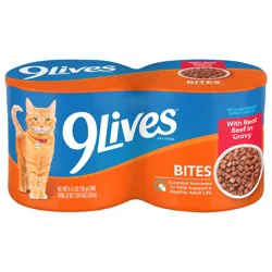 9 Lives Chunky Beef with Gravy 4 pk