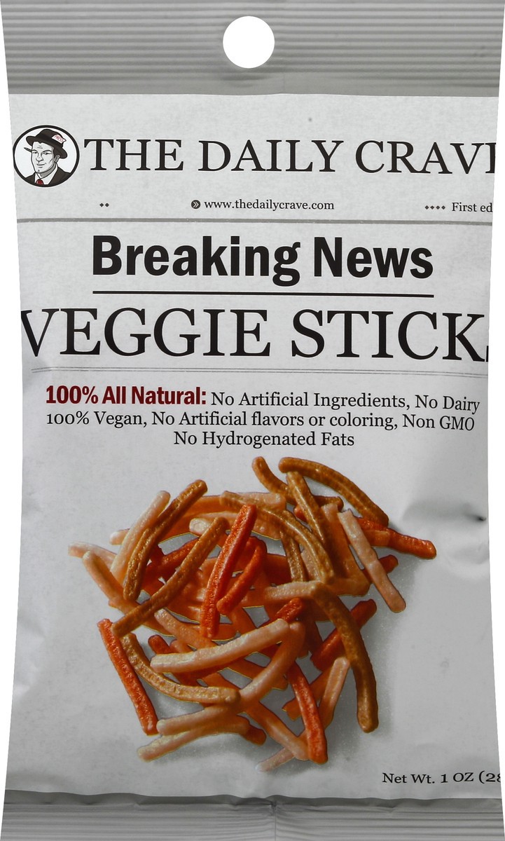 slide 1 of 6, The Daily Crave Veggie Sticks 1 oz, 1 oz