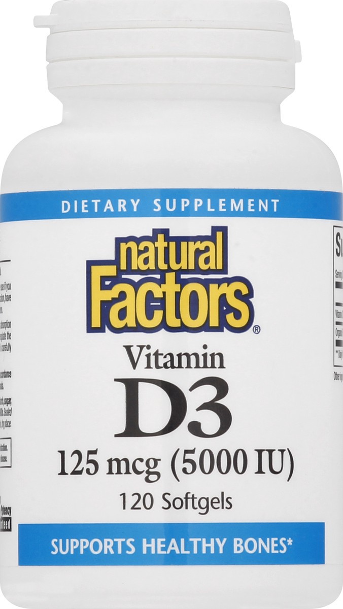 slide 1 of 7, Natural Factors Vitamin D3 120 ea, 120 ct