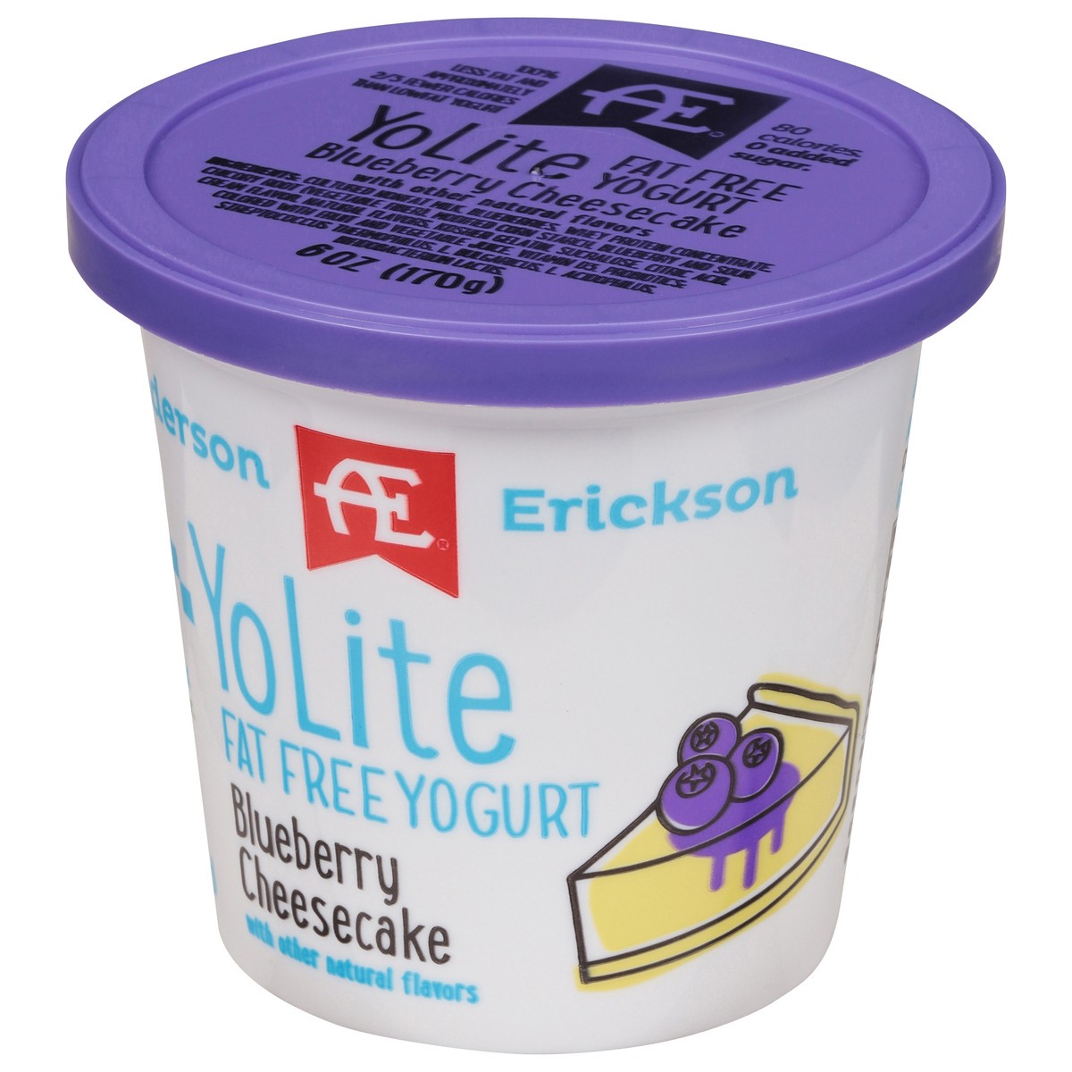 slide 3 of 9, Anderson Erickson Dairy YoLite Fat Free Blueberry Cheesecake Yogurt 6 oz, 6 oz