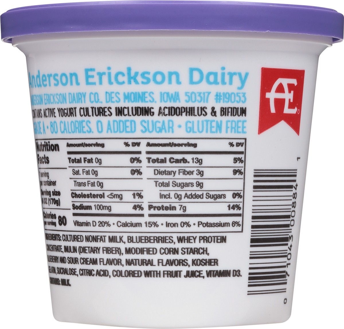 slide 8 of 9, Anderson Erickson Dairy YoLite Fat Free Blueberry Cheesecake Yogurt 6 oz, 6 oz