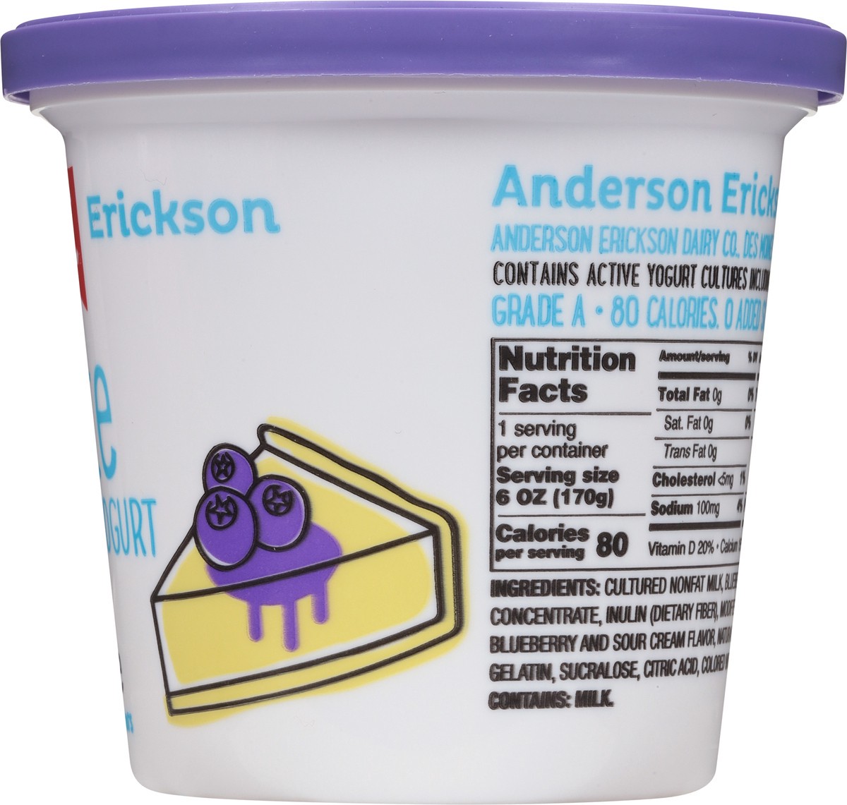 slide 9 of 9, Anderson Erickson Dairy YoLite Fat Free Blueberry Cheesecake Yogurt 6 oz, 6 oz