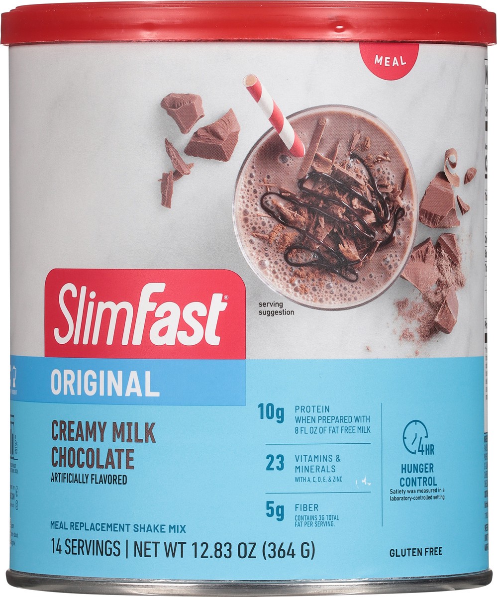slide 9 of 12, SlimFast Original Creamy Milk Chocolate Meal Replacement Shake Mix 12.83 oz, 12.83 oz