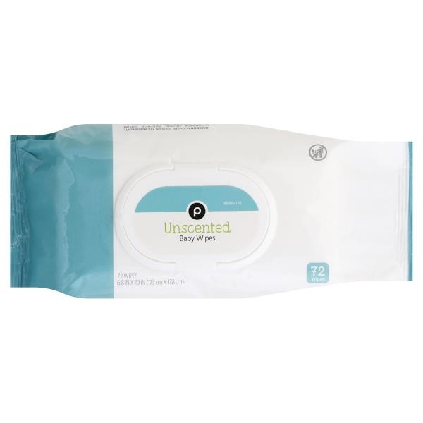 slide 1 of 1, Publix Unscented Baby Wipes Refill Pack, 72 ct