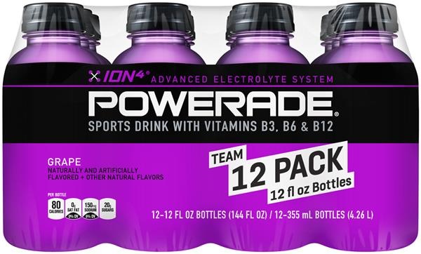 slide 1 of 1, Powerade Grape Sports Energy Pack, 12 ct; 12 oz