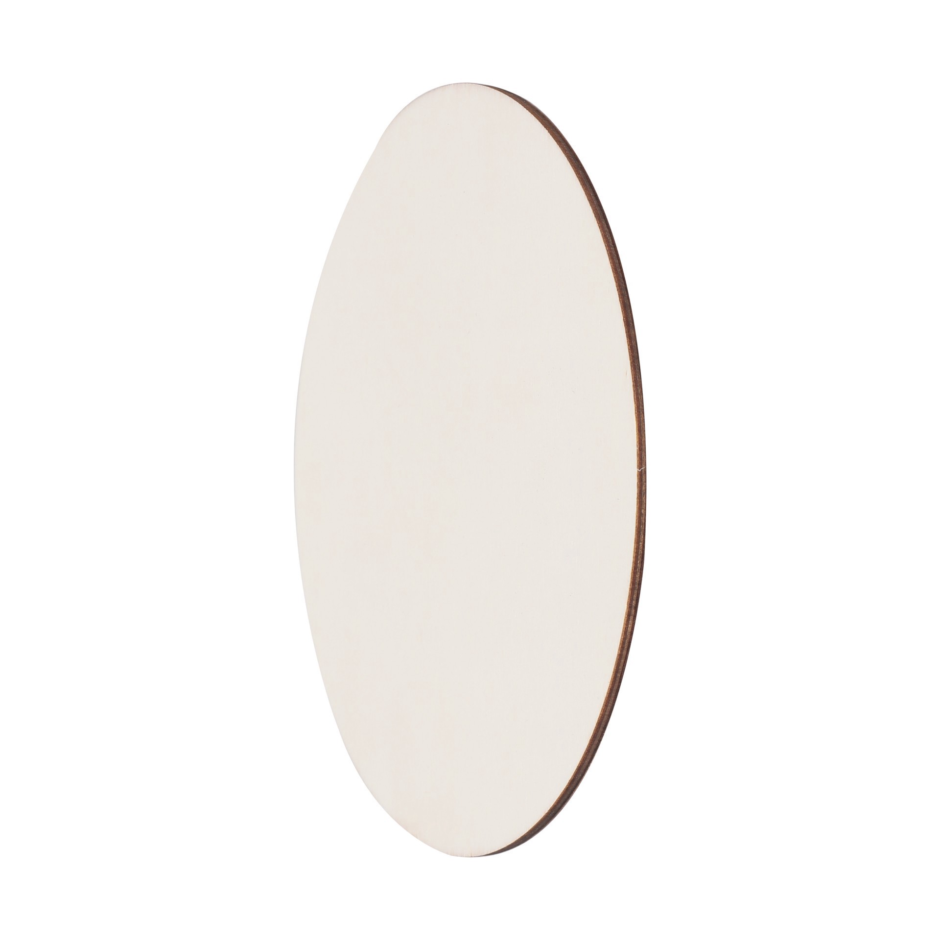 slide 2 of 2, 6.5" Wood Oval Plaque By Make Market, 4.8 in x 6.65 in x 0.19 in