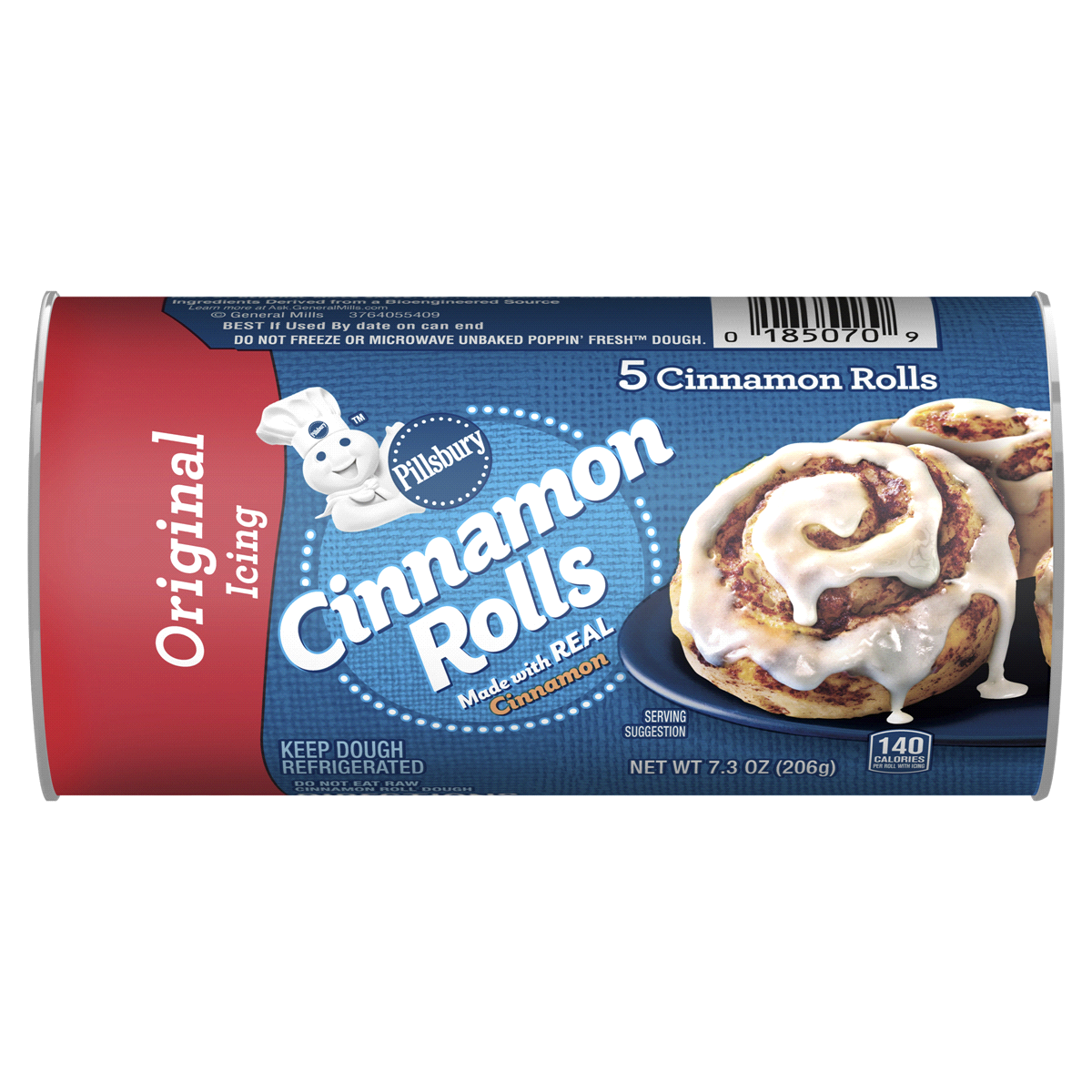 slide 1 of 1, Pillsbury Cinnamon Rolls With Icing, 5 ct; 7.3 oz