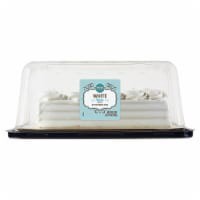 slide 1 of 4, Bakery Fresh Goodness Rosette Border White Sheet Cake, 29 oz