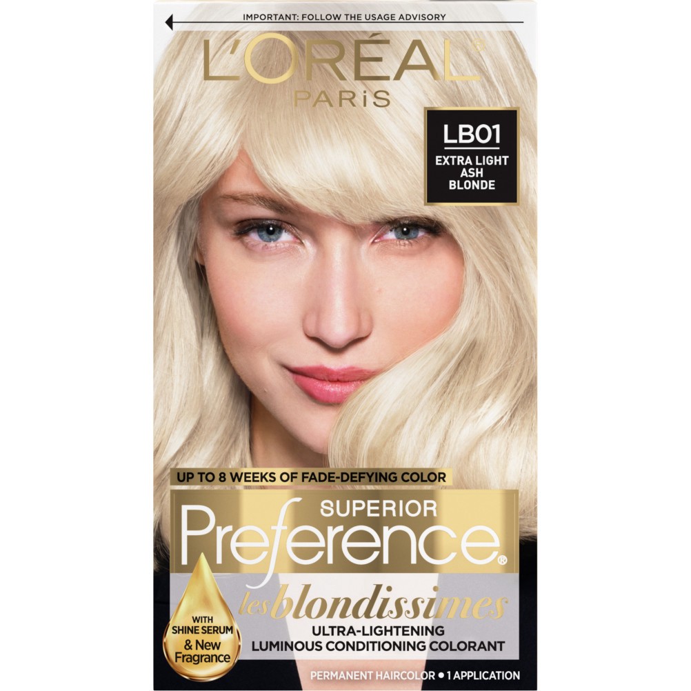 slide 1 of 8, L'Oréal Superior Preference Hair Color Cooler LB01 Extra Light Ash Blonde, 1 ct