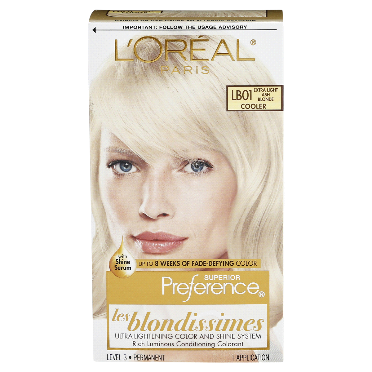 slide 1 of 1, L'Oréal Superior Preference Hair Color Cooler LB01 Extra Light Ash Blonde, 1 ct