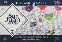 San Juan Seltzer Pacific Northwest Variety Pack Spiked Sparkling Water - 12 x 12 oz Cans