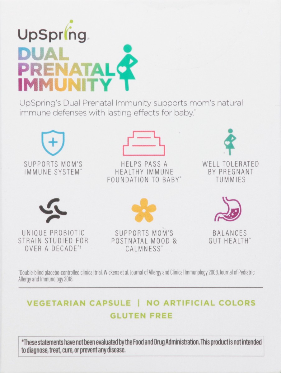 slide 5 of 9, UpSpring Capsules Dual Prenatal Immunity 30 ea, 30 ct