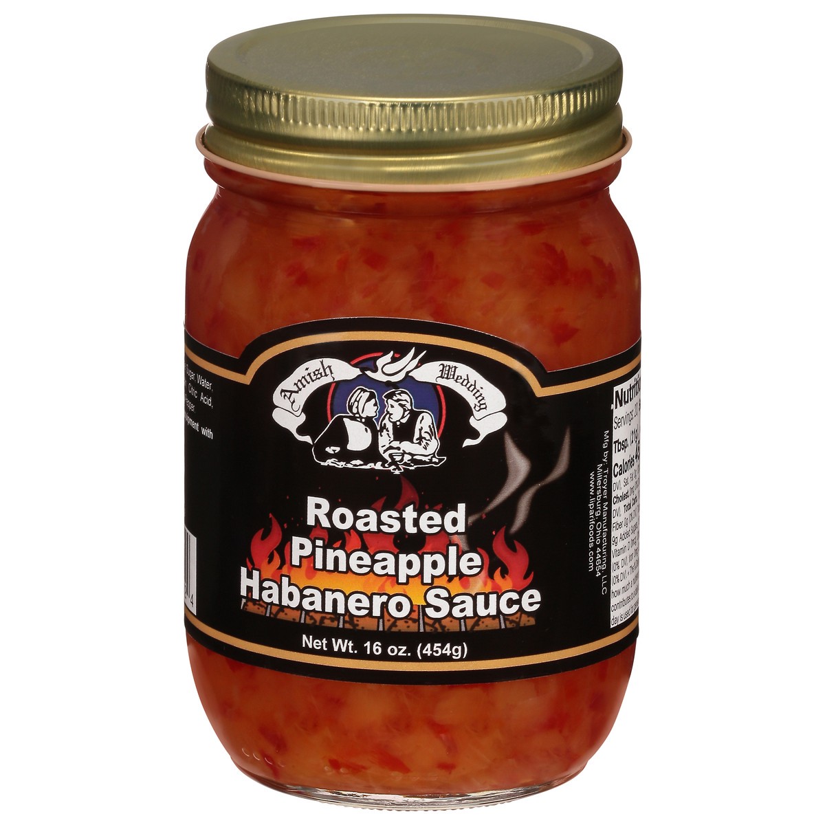 slide 4 of 9, AMISH WEDDING Sauce Roasted Pineap Habanero, 16 oz