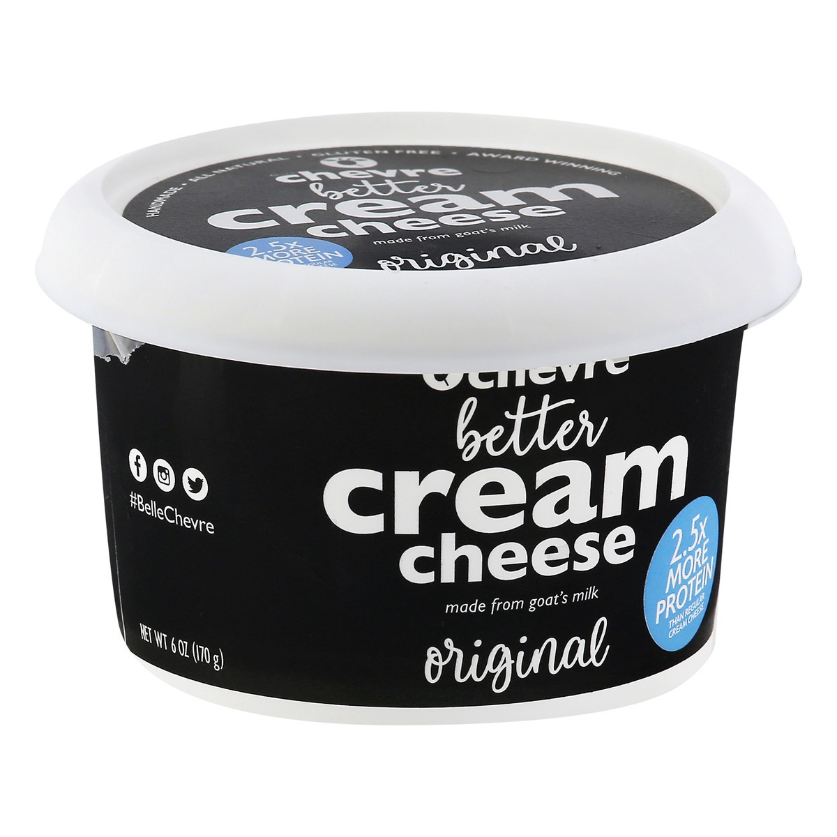 slide 2 of 9, Belle Chevre Cream Cheese, Original, 6 oz