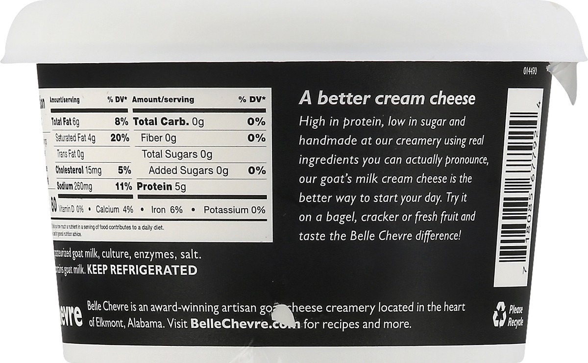 slide 5 of 9, Belle Chevre Cream Cheese, Original, 6 oz