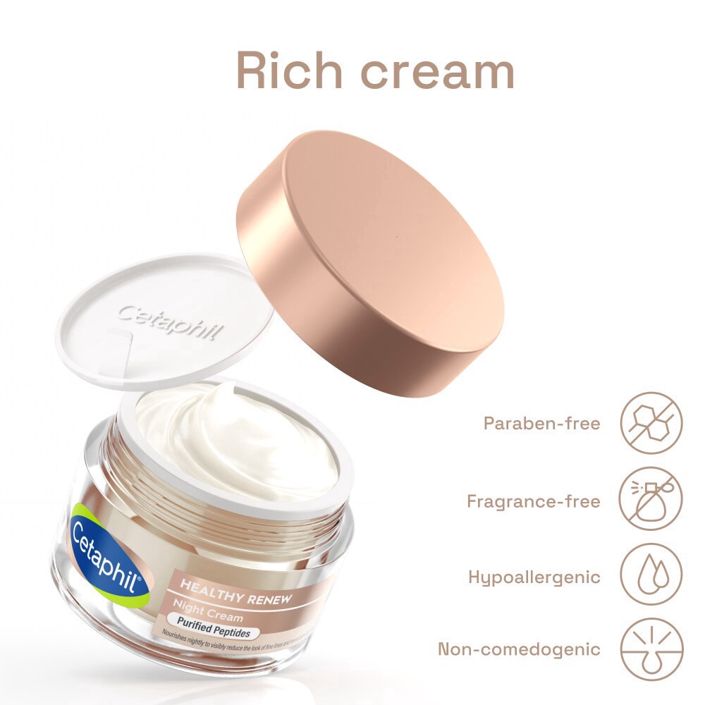 slide 2 of 6, Cetaphil Healthy Renew Skin Tightening Night Cream, 1.7 oz, 1.7 oz