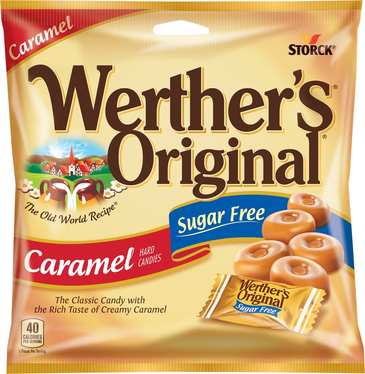 slide 1 of 2, Werther's Original Hard Sugar Free Caramel Candy, 2.75 Oz, 2.75 oz