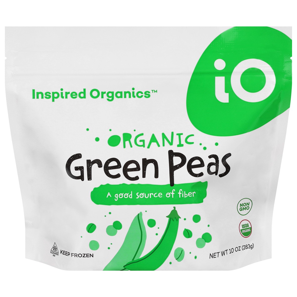 slide 11 of 11, Inspired Organics Organic Green Peas 10 oz, 10 oz