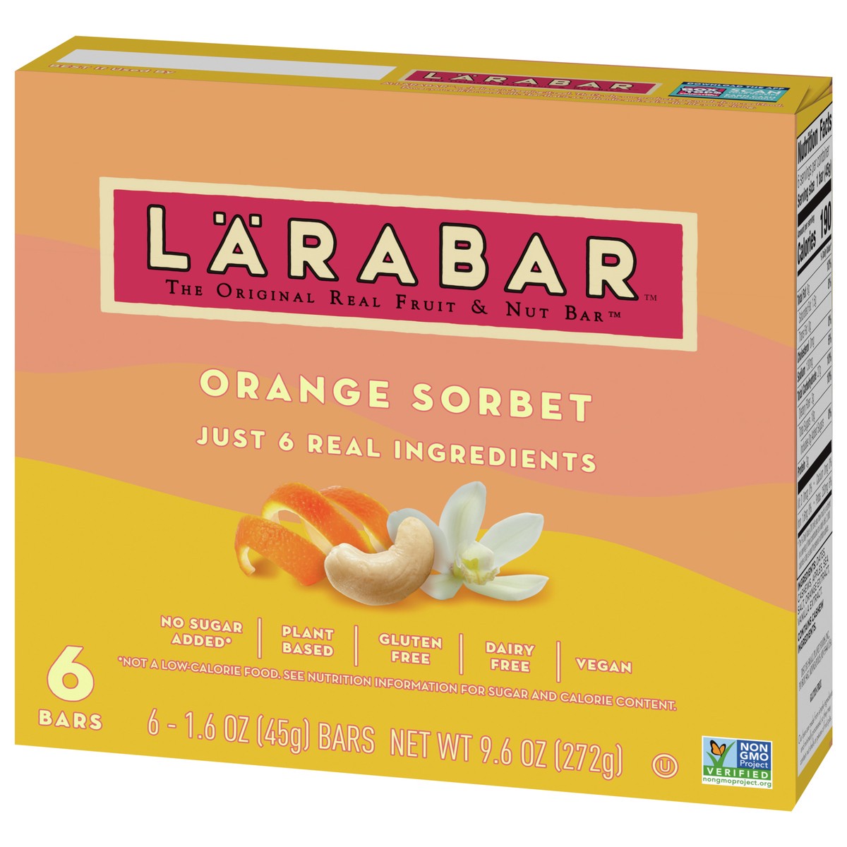 slide 3 of 11, LÄRABAR Orange Sorbet Mini Bars, Gluten Free Vegan, 6 ct, 6 ct