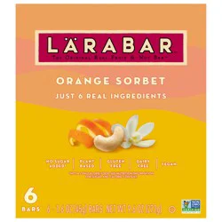 LÄRABAR Orange Sorbet Mini Bars, Gluten Free Vegan, 6 ct