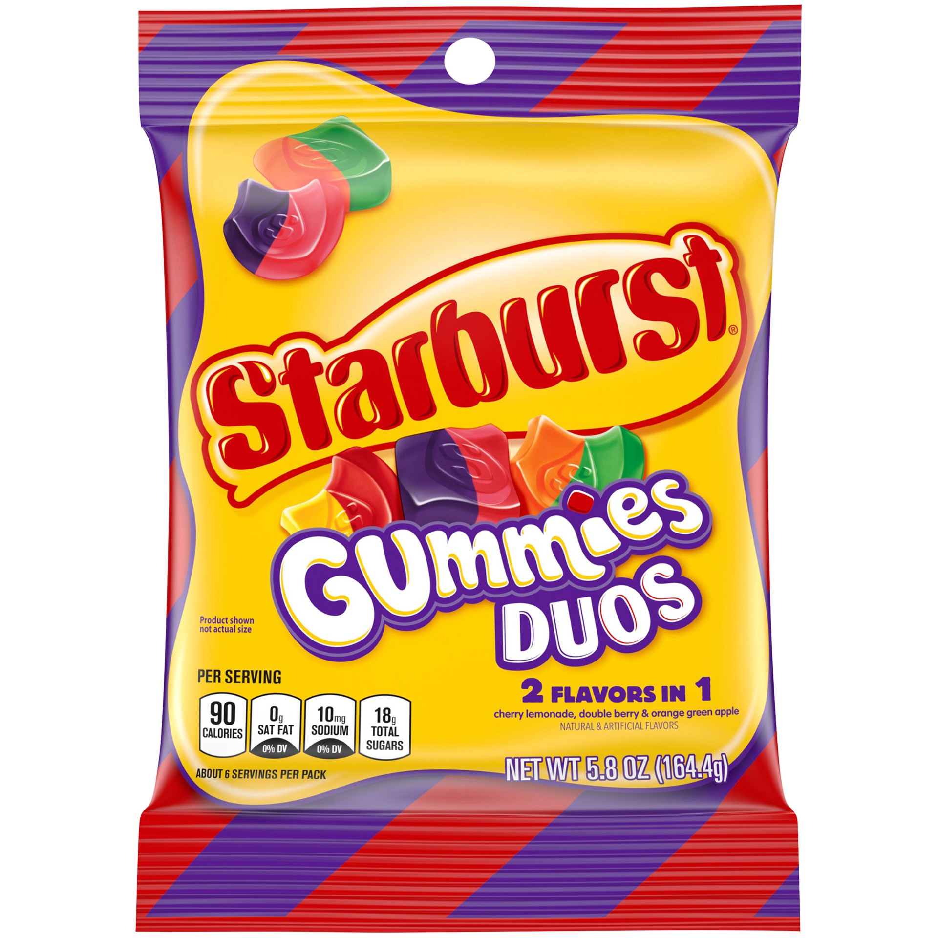 slide 1 of 9, STARBURST Duos Gummy Candy, 5.8 oz Bag, 5.8 oz