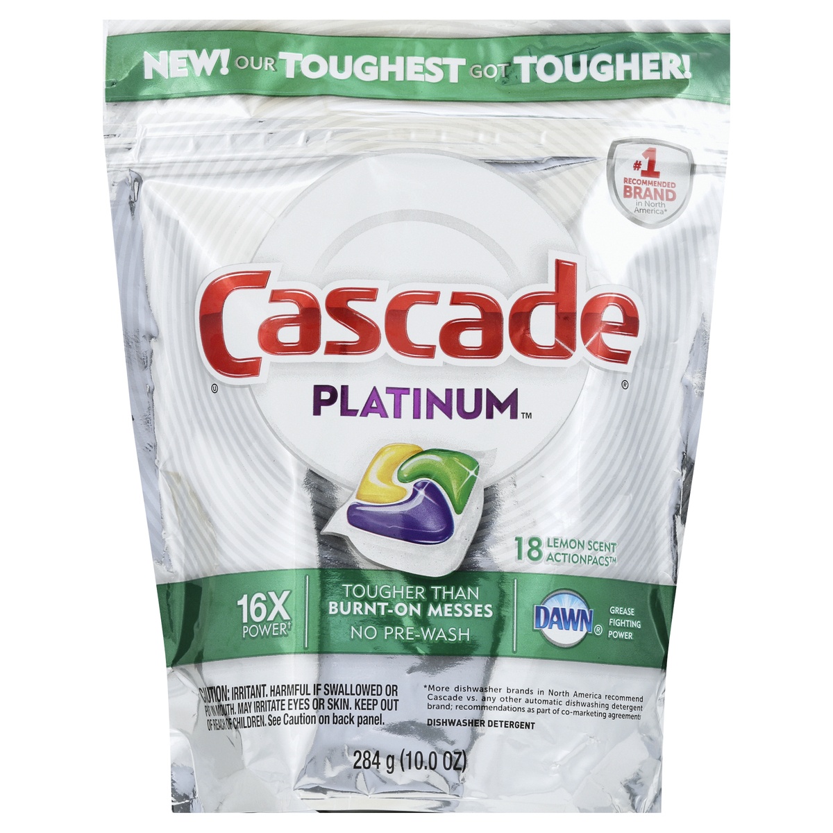 slide 1 of 1, Cascade Dishwasher Detergent 18 ea, 18 ct