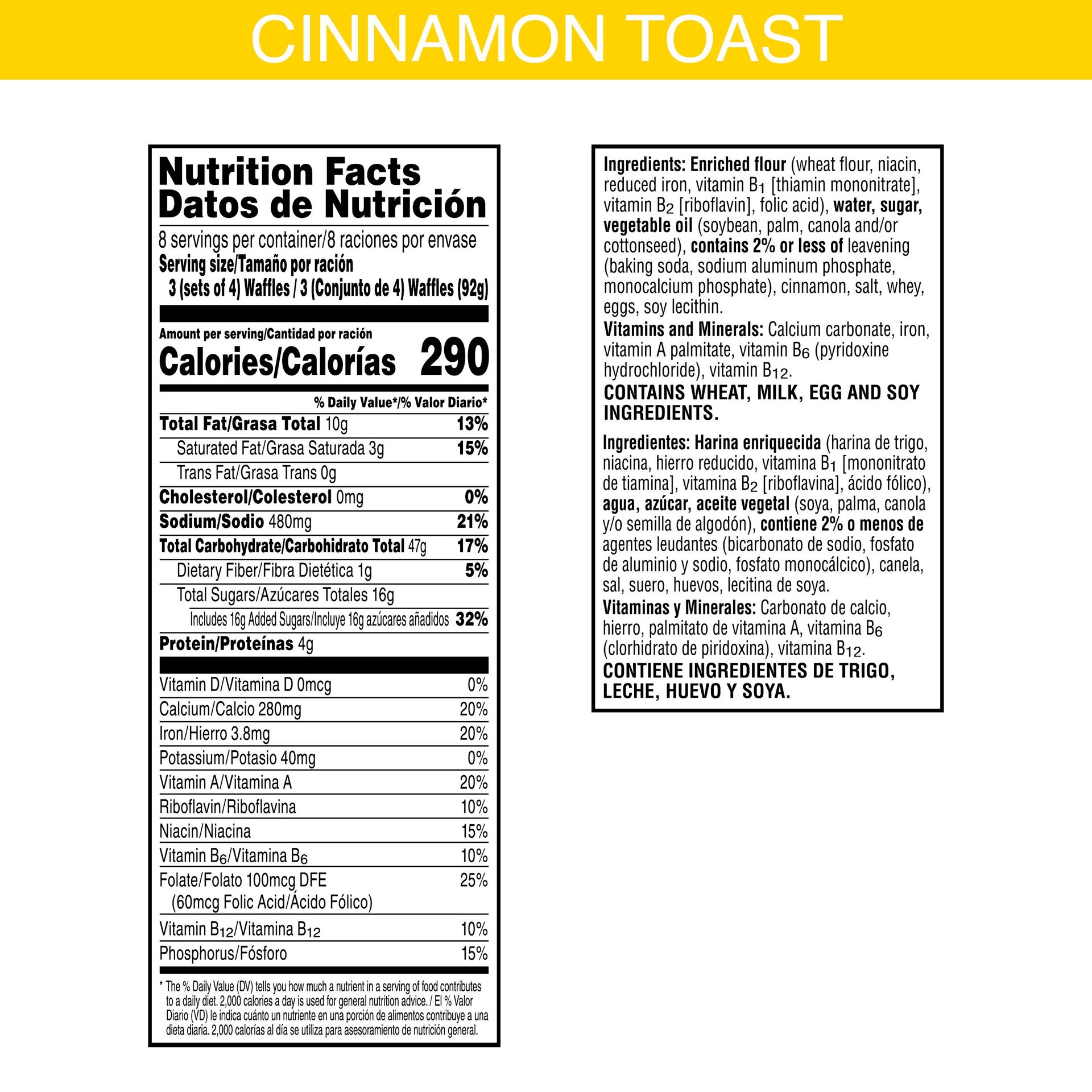 slide 2 of 5, Eggo Cinnamon Toast Waffles, 24 ct; 25.8 oz